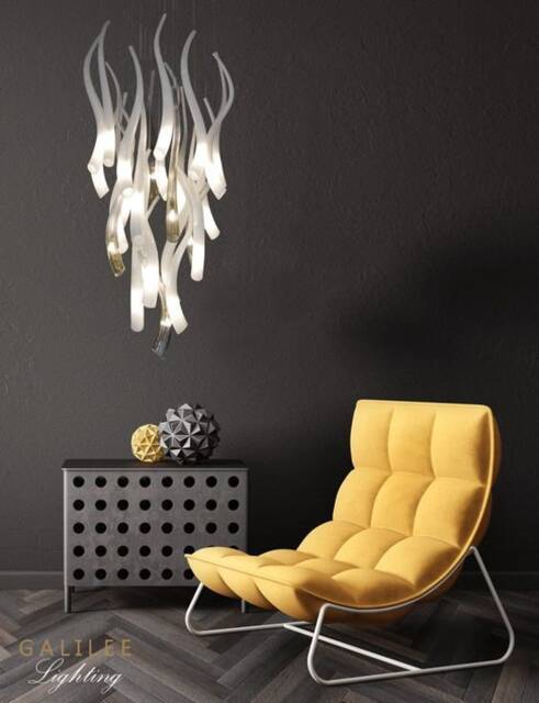 Contemporary-Murano-Glass-Led-Chandelier, Modern-Glass-Foyer-Chandelier, Amazing-Dining-Chandelier-Lighting, Oversized-staircase-Chandelier - image 1