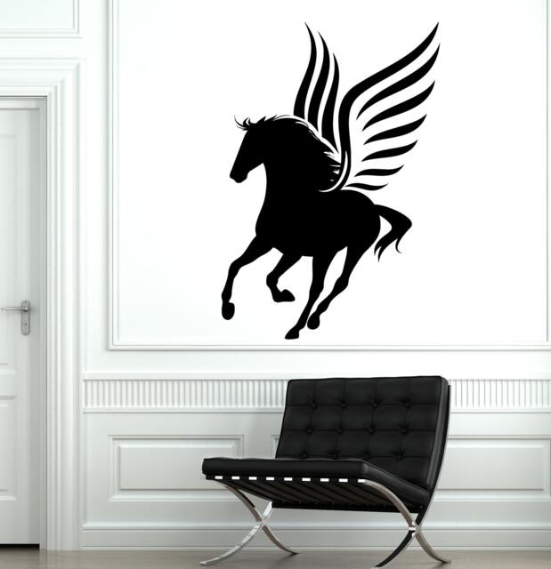 Wall Vinyl Fairytale Horse Wings Pegasus Mural Decal Sticker 1780Dz - image 1
