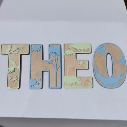Jungle Nursery Name Sign Xl - Safari Theme Decor - thumbnail 3