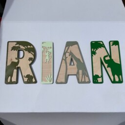 Jungle Nursery Name Sign Xl - Safari Theme Decor - thumbnail 2