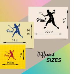In-Style Decals Wall Vinyl Decal Home Decor Sticker Tennis Player Custom Name Boy Man Sports Kids Room Removable Mural Unique Design 4 - thumbnail 2
