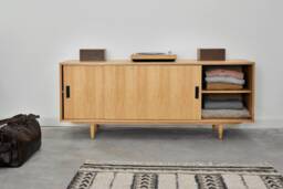 Mid-Century Sideboard, Dresser, Commode, Credenza Made Of Oak Vaneer - Livlo D-S06 - thumbnail 1