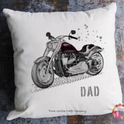 Biker Pillow, Motorbike Cushion, Motorbike, Gift, Biker, Gift For Him, Fathers Day Gift, Dad, Biker, Gift - thumbnail 3