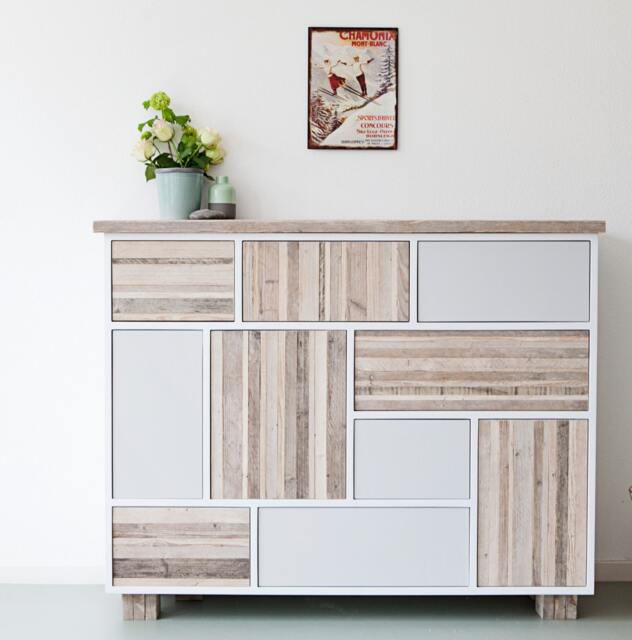 No.11 - Trendy & Rustic Handcrafted Sideboard/Side Table Using Repurposed Reclaimed Wood - image 1