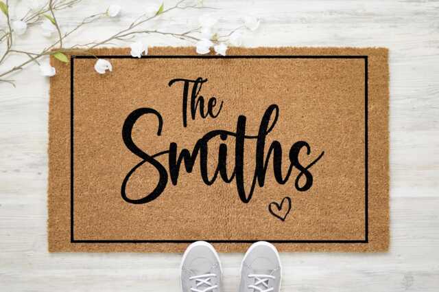 Custom Doormat Personalised Door Mat - Customised Door Rug Housewarming Gift New Home House Unique Friend Present Style D1 - image 1