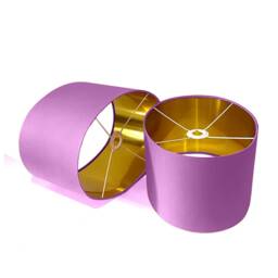 New Luxury High Quality Handmade Lotus Purple 24 Fabric Lamp Shade Oval Shape Oval Metallic Lining