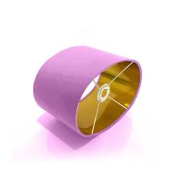 New Luxury High Quality Handmade Lotus Purple 24 Fabric Lamp Shade Oval Shape Oval Metallic Lining - thumbnail 3