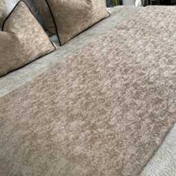 Luxury Gold Quilted Bed Runner For Double, King - Super Diana Collection - thumbnail 3
