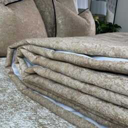 Luxury Gold Quilted Bed Runner For Double, King - Super Diana Collection - thumbnail 4