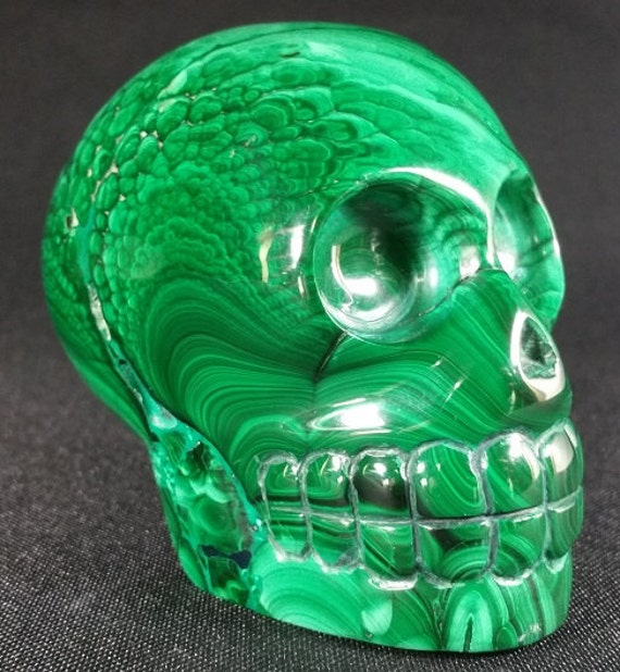 Malachite Skull - image 1