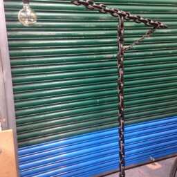 Hand Made Lifting Chain Lamp Industrial Heavy Duty Steam Punk Welding Art - thumbnail 2