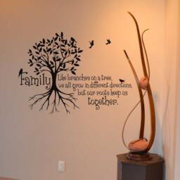 Family Tree Vinyl Wall Decal Roots Grow Together Home Decor Kw019 - thumbnail 3