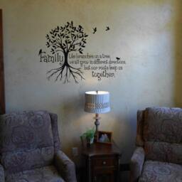 Family Tree Vinyl Wall Decal Roots Grow Together Home Decor Kw019 - thumbnail 2