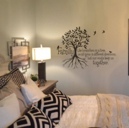 Family Tree Vinyl Wall Decal Roots Grow Together Home Decor Kw019 - thumbnail 1