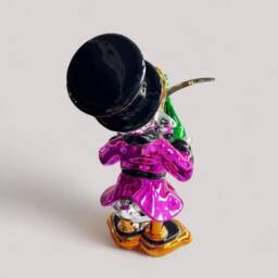 Pop Art Sculpture - Chrome Money Art Alec Monopoly - Luxury Home Decor Bear Sculoture - thumbnail 4