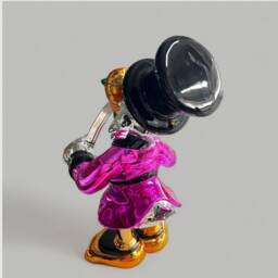 Pop Art Sculpture - Chrome Money Art Alec Monopoly - Luxury Home Decor Bear Sculoture - thumbnail 3
