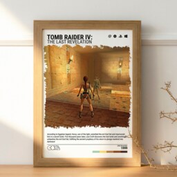 Tomb Raider 4 - 1999 Poster - Video Game Art Print Gaming Gift A5-A4-A3-A2-A1 Unframed Canvas For Frame Or Hanger - thumbnail 2