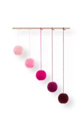 Pink Gobbi Mobile, Montessori Baby Toy, Nursery Decor