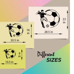 In-Style Decals Wall Vinyl Decal Home Decor Art Sticker Soccer Player Kicking Ball Sports Boy Kids Room Removable Stylish Mural Design 2808 - thumbnail 2