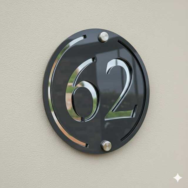 House Number Sign, Acrylic Modern Door Plaque - Custom Address Sign For New Home Or First Gift Wall Decor Office - image 1