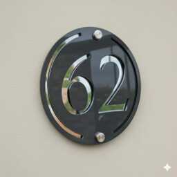 House Number Sign, Acrylic Modern Door Plaque - Custom Address Sign For New Home Or First Gift Wall Decor Office - thumbnail 1