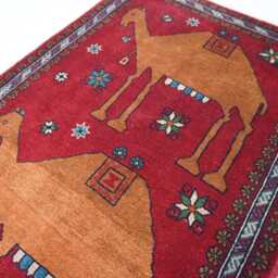 3x10 Ft Runner Rug, Tribal Modern Afghan Handmade Soft Pile Wool Rug, Camel Animal Pictorial Hallway Runner, Kids Room - thumbnail 4