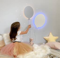 Balloon Night Light Set Wooden Kids Room Decor, Rgb Led