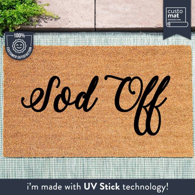Sod Off - Funny Welcome Mat Custom Coir Doormat Home Decor Housewarming Gift - image 1