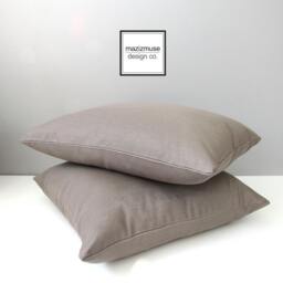 Taupe Sunbrella?? Outdoor Pillow Cover, Throw Cushions in Warm Grey, Decorative Stone Neutral For Patio & Garden Chairs - thumbnail 3