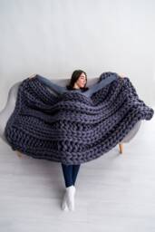 Blanket, Chunky Knit Blanket, Merino Wool Wool, Yarn, Super Blanket