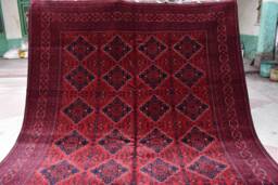 Afghan Bukhara Rug, Turkmen Handmade Wool Custom Size, Hand Knotted Rugs, Tribal Living Room, Office, Dining Table Rug - thumbnail 1