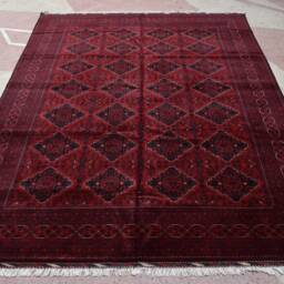 Afghan Bukhara Rug, Turkmen Handmade Wool Custom Size, Hand Knotted Rugs, Tribal Living Room, Office, Dining Table Rug - thumbnail 2