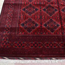 Afghan Bukhara Rug, Turkmen Handmade Wool Custom Size, Hand Knotted Rugs, Tribal Living Room, Office, Dining Table Rug - thumbnail 3