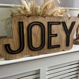 Personalised Double Layered First Name Wall Plaque - Nursery Decor Childrens Door Sign Above Cot Wooden Bedroom - thumbnail 3