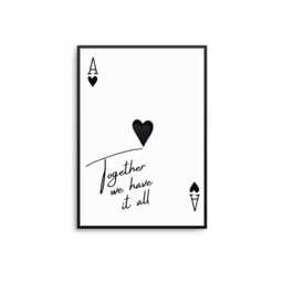 "Ace Of Hearts Inspirational Print ""Together We Have It All" - thumbnail 1