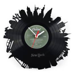 Wall Clock - Vinyl Record Reuse Recycling Sustainable Design Wall Decoration- New York