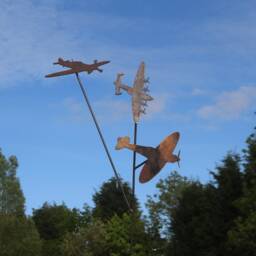 Rusty Metal Aircraft Outdoor & Garden Aviation Gift For Plane Enthusiast - Custom Bespoke Lancaster, Spitfire Hurricane Planes - thumbnail 2