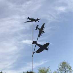 Rusty Metal Aircraft Outdoor & Garden Aviation Gift For Plane Enthusiast - Custom Bespoke Lancaster, Spitfire Hurricane Planes - thumbnail 1