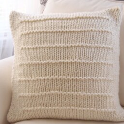 Rts Hand Knitted Blue Contemporary Pillow Case 16x16/Home Decor/ Decorative - thumbnail 3