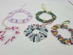 Fused Glass Christmas Wreath Decorations Handmade Tree Home D??cor Bespoke Unique & Gorgeous Cornish Gifts - thumbnail 1