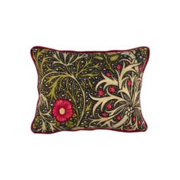 William Morris - Seaweed Ebony/Poppy Cushion Cover Throw Pillow Designer Home Decor - thumbnail 2