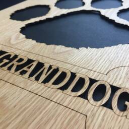 8x10 Personalized Dog Picture Frame - Paw Print With Name in Bone New Puppy Gift For Lover, Memorial - thumbnail 3