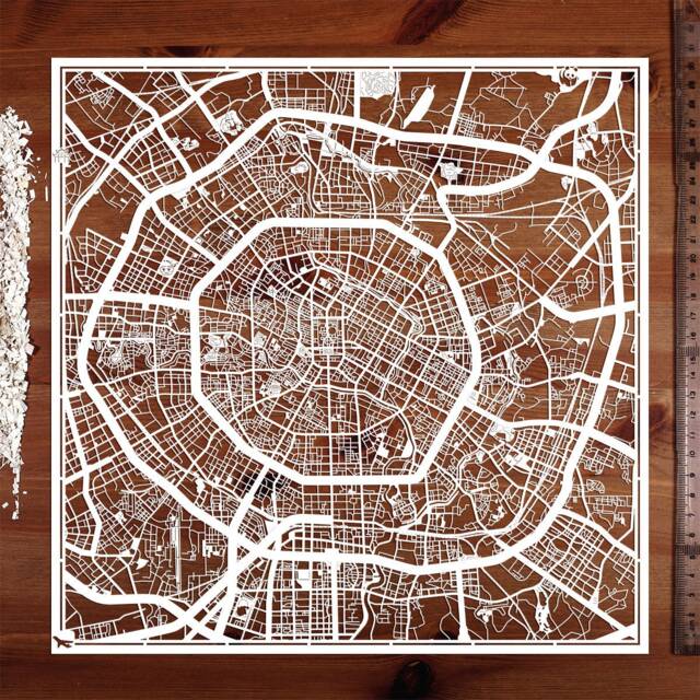 Chengdu/Chongqing Paper Cut Map 12??12 In. Art Ideal Gifts - image 1