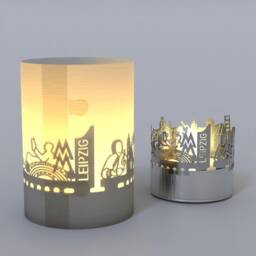 Leipzig Skyline Candle Silhouette Projection, Souvenir Gift - thumbnail 4