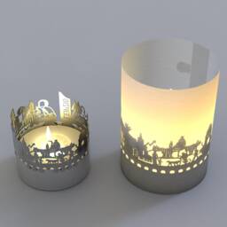 Leipzig Skyline Candle Silhouette Projection, Souvenir Gift - thumbnail 3