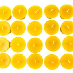 20 Candles Made Of 100% Beeswax, Handcrafted, Golden Yellow, Honey Scented, With Quality Wicks From Germany, Burning Time Approx. 8 Hours Per Candle - thumbnail 2