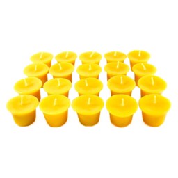 20 Candles Made Of 100% Beeswax, Handcrafted, Golden Yellow, Honey Scented, With Quality Wicks From Germany, Burning Time Approx. 8 Hours Per Candle - thumbnail 1
