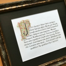Handwritten Calligraphy Art Print, Encouragement Bible Verse - 8.5x11 Paper - thumbnail 3