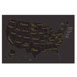 Holiday Christmas Gift Us Scratch Off Colorful Travel Map Wall Art - Silver - thumbnail 4