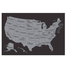 Holiday Christmas Gift Us Scratch Off Colorful Travel Map Wall Art - Silver - thumbnail 3